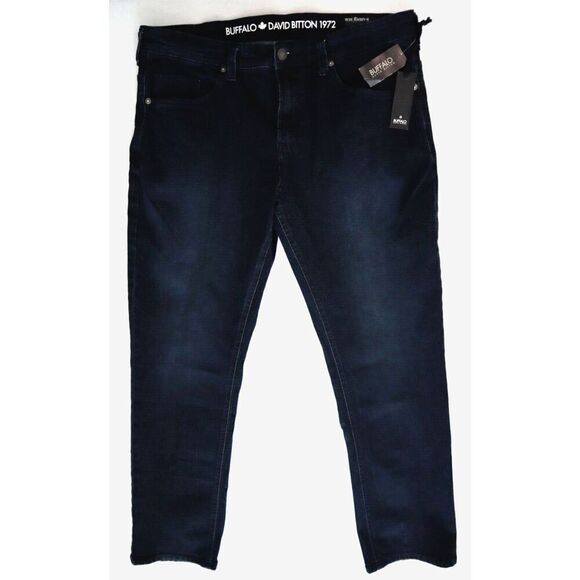 Buffalo David Bitton Men's Sz 36x32 Blue Evan-X Slim Straight Stretch Jeans - Picture 1 of 9
